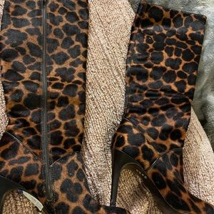 Max de Carlo Leopard Boots